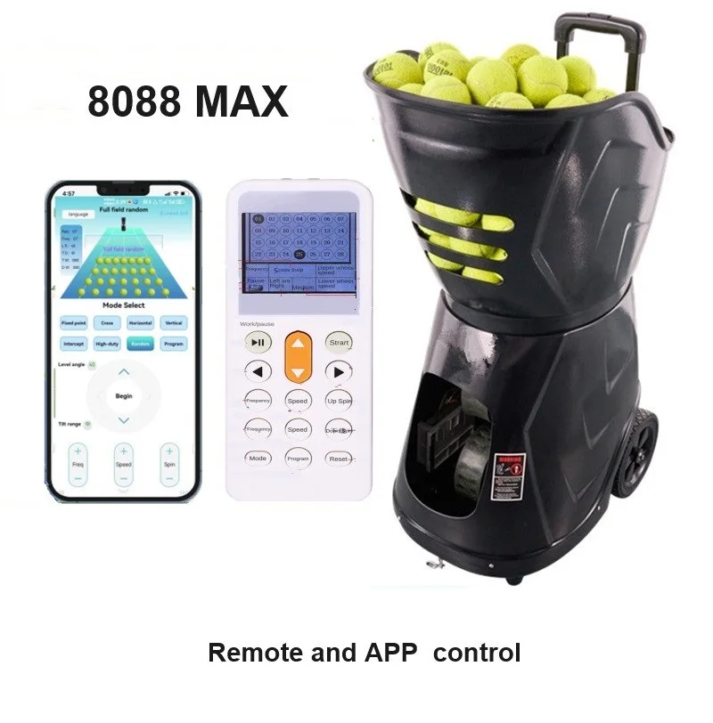 Customs tennis ball practice feeding machine auto portable step training Launch practitioner tennis ball machine with app supplier