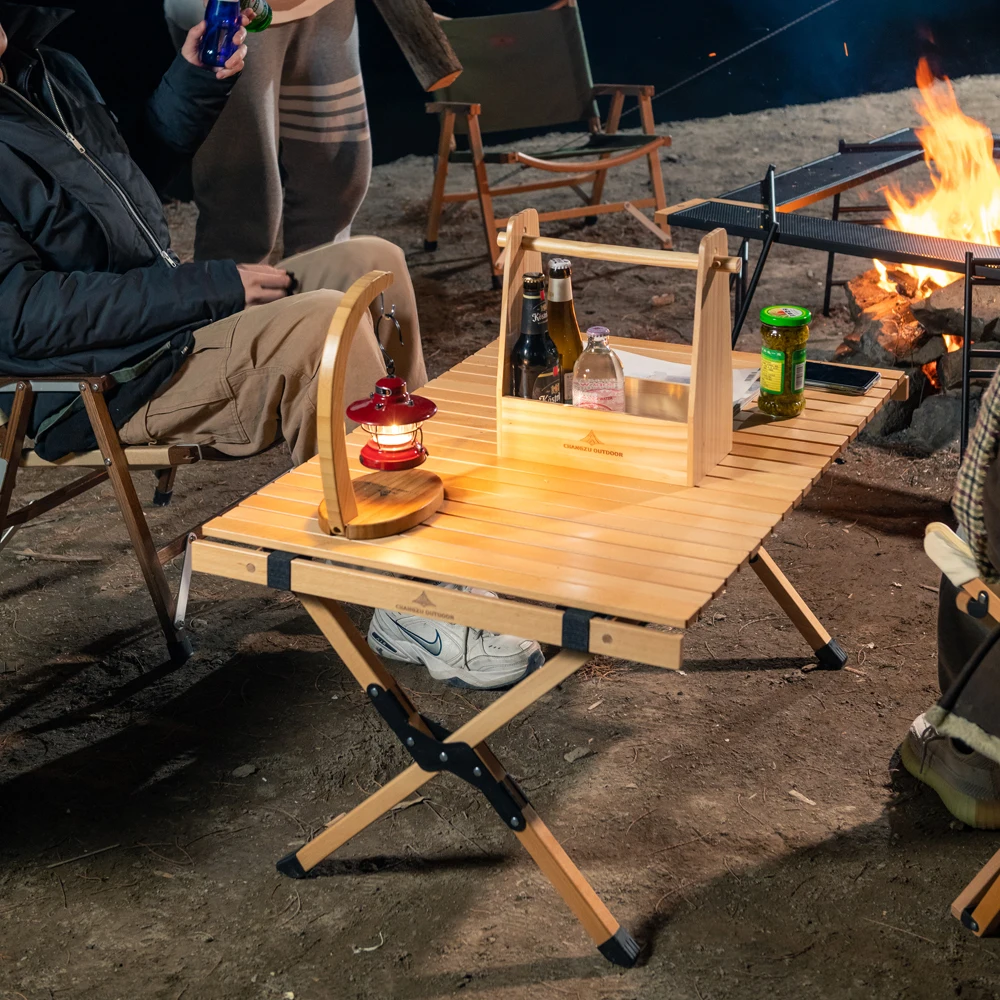 Распродажа, портативный складной стол для кемпинга, барбекю, обеда, пикника, столы с подставкой из Букового дерева, уличные журнальные столики и стулья в комплекте