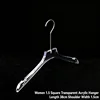 Cintre carré transparent en acrylique pour femmes, 1,5 cm