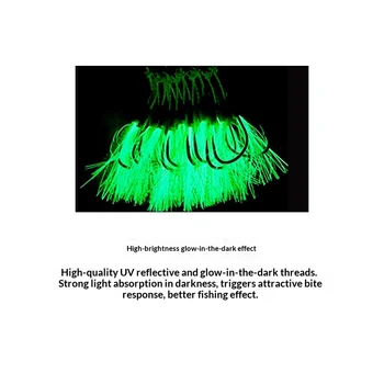 Sea Fishing Built-in Steel Wire Luminous Slow Shake Double Jig Hook for Mackerel with Barbed Points – Metal Jig – view 5