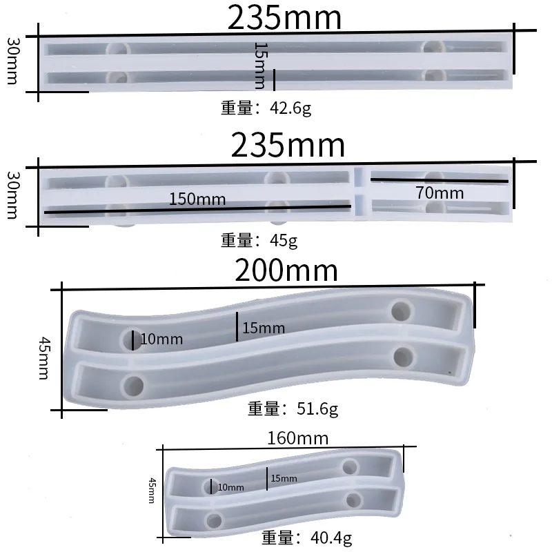 8 pcs tray handles for resin