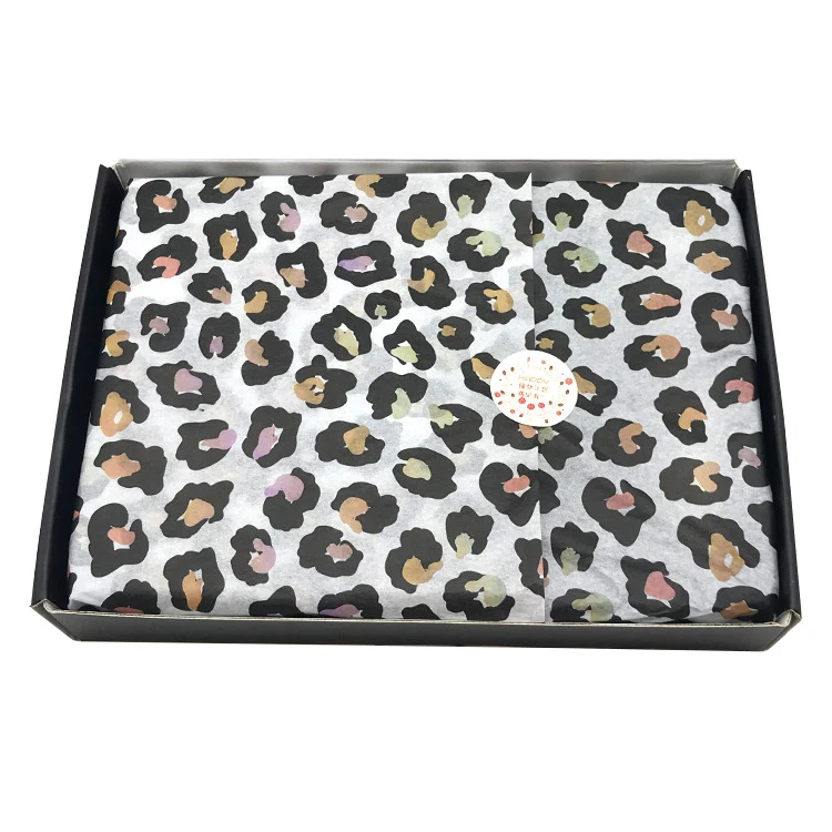 Leopard Pattern Soft Tissue Wrap Paper for Gift Box Packaging
