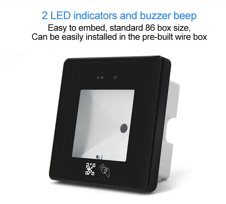 Customized Wired Datamatrix Reader NFC Embedded 2d Barcode Reader RJ45 Access Control QR Code Scanner