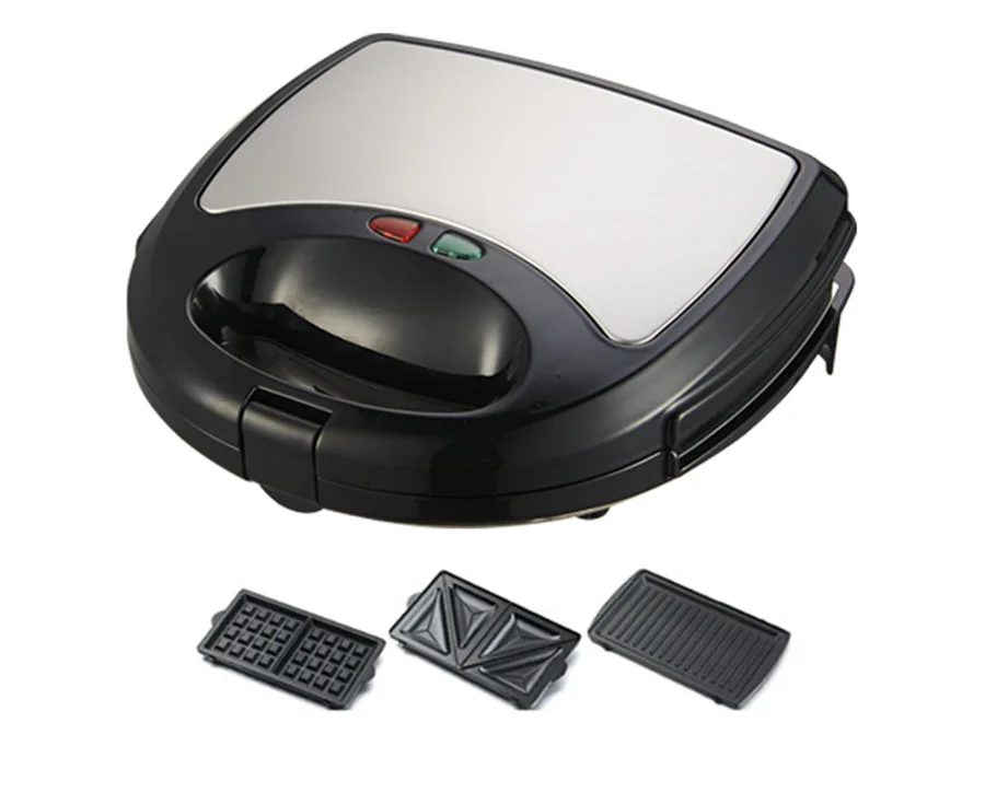 3 In 1 Detachable Plate,Grill Waffle.triangle Sandwich Maker Plate Of