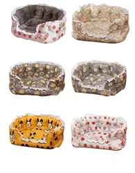 2022 fashion pretty cute lace four seasons winter hairy high quality luxury pet dog cat multi-size bed
