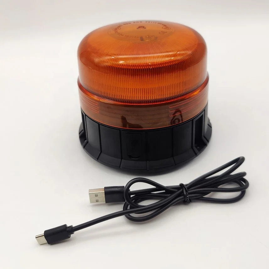 ECE R65 Led Roof Top Strobe Lights Emergency USB Rechargeable Emergency Beacons Warning Led Magnetic Rotating Warning Beacon