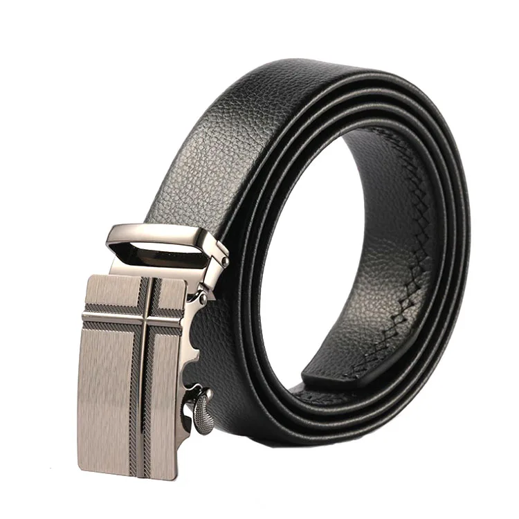 fitted lace wedding dress SENDEFN Men's Leather Belt Automatic Ratchet Buckle Slide Belt for Dress  Casual Trim to Fit with Gift Box at Amazon Men's Clothing store main image 1