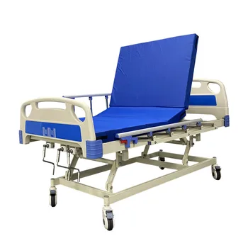 High quality adjustable ICU hospital nursing beds 3 function manual adjustment of beds