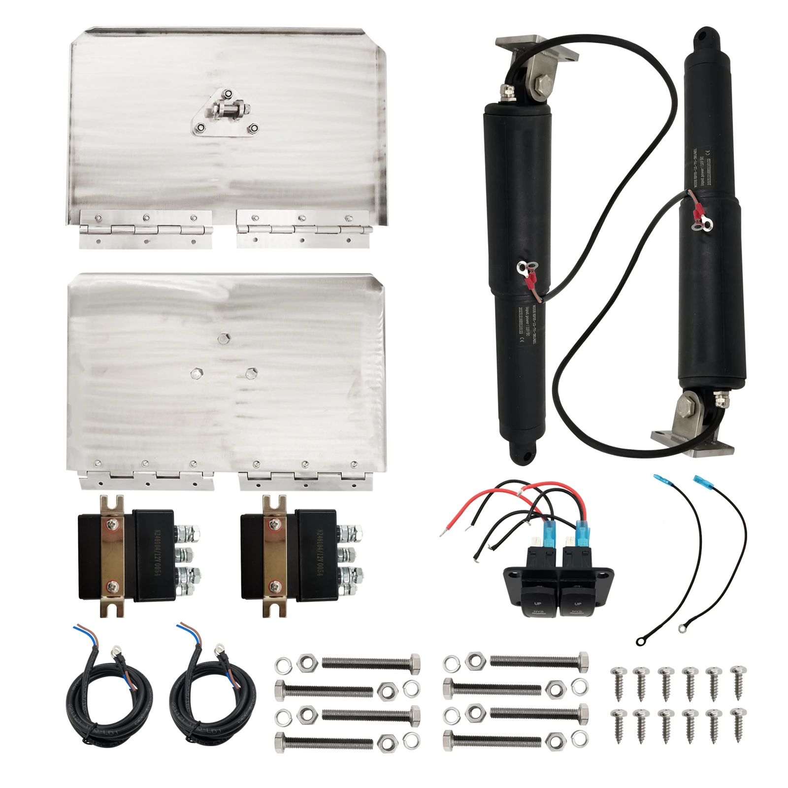 Bolt Electric Trim Tab System Stainless Steel Includes Integrated Helm Control Actuators Wires
