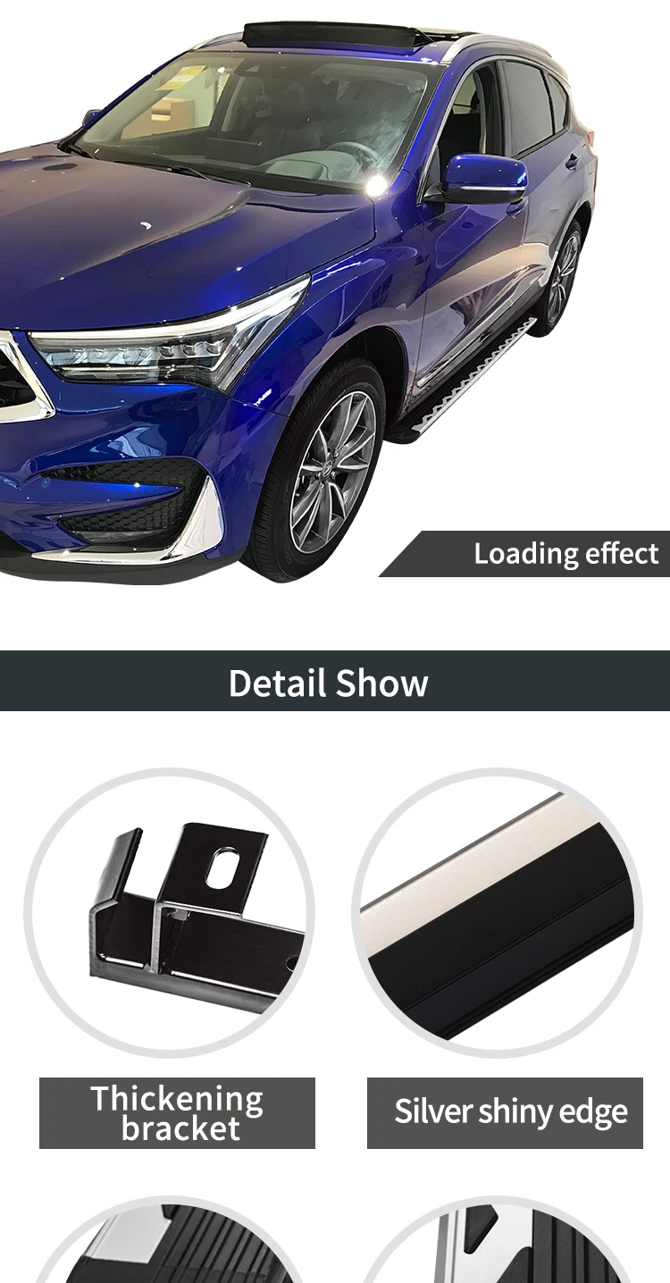 Factory Wholesale Car Side Doors Accessories for Hyundai IX25 IX35 IX45 SANTAFE TUCSON L PALISADE Fixed Running Boards details