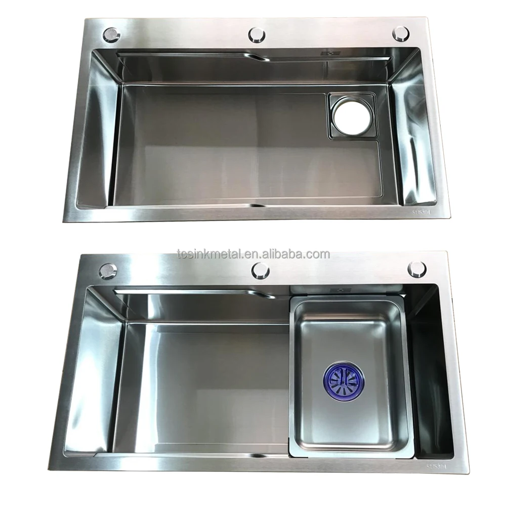 680x450x220mm Sri Lanka Single Bowl Kitchen Sink With Waterfall Faucet