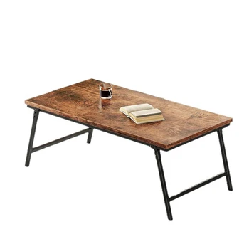 Trending Design Furniture Table for Home Hotel Restaurants Shape Table Black & Brown Color Metal & Wood Tea & Coffee Table