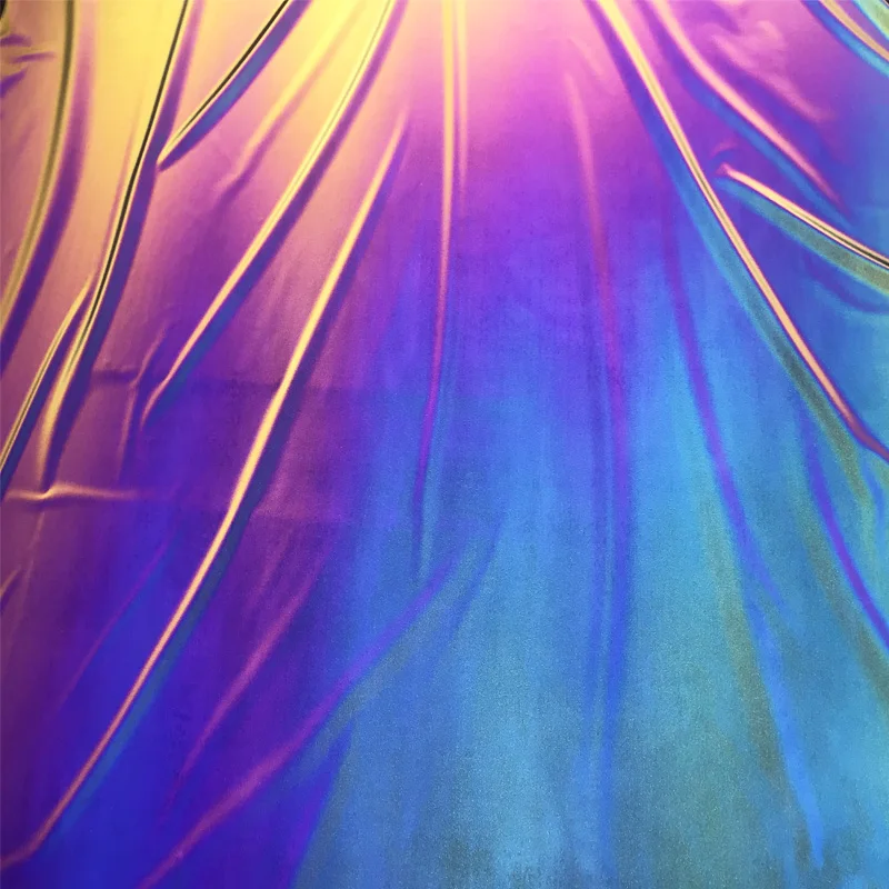 Manufacturer Direct Sales Customized Outdoor Fashion Adjustable Iridescent rainbow Coat Reflective Cloak
