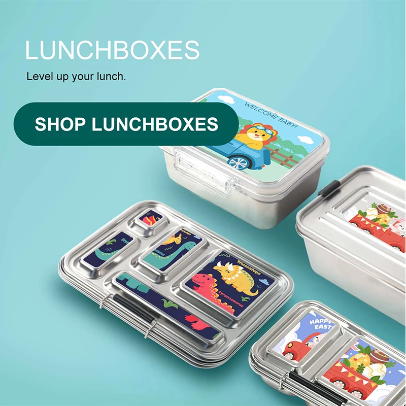 2024 Aohea Hot new product Three-compartment stainless steel Silicone leak proof cute bento insulated kids school lunch box manufacture