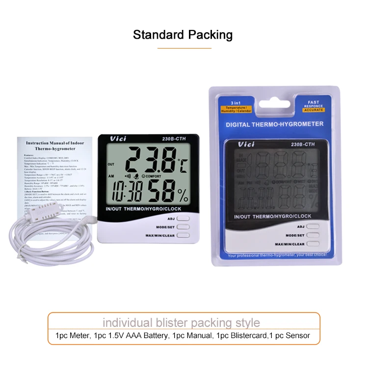 PCsensor Digital air temperature humidity meter