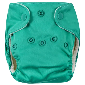 Newborn Baby Cloth Diaper Cover - Hook And Loop Closure, Double Leg Gussets, PUL Material (Stars Whales Print)