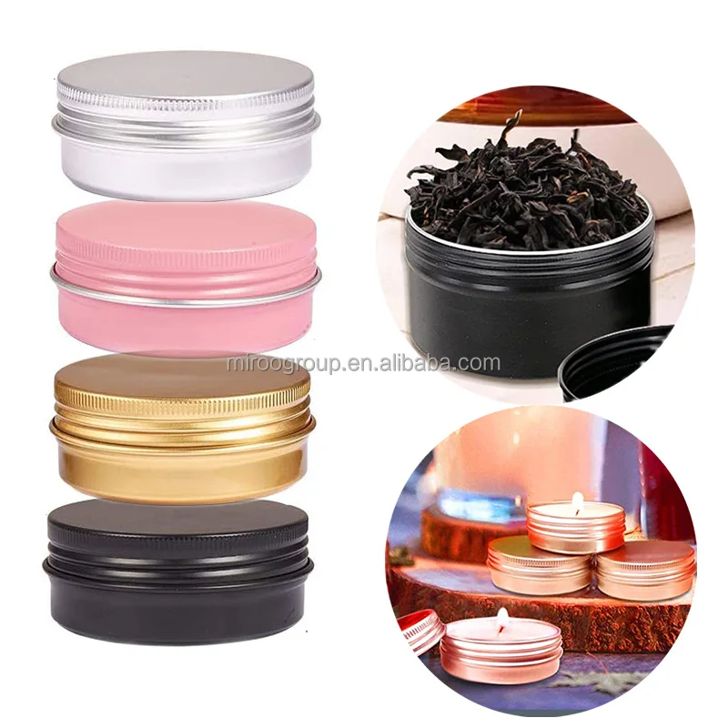 5ml 10ml 15ml 30ml 60ml Cosmetic Metal Aluminum Tin Can Jars Aluminum