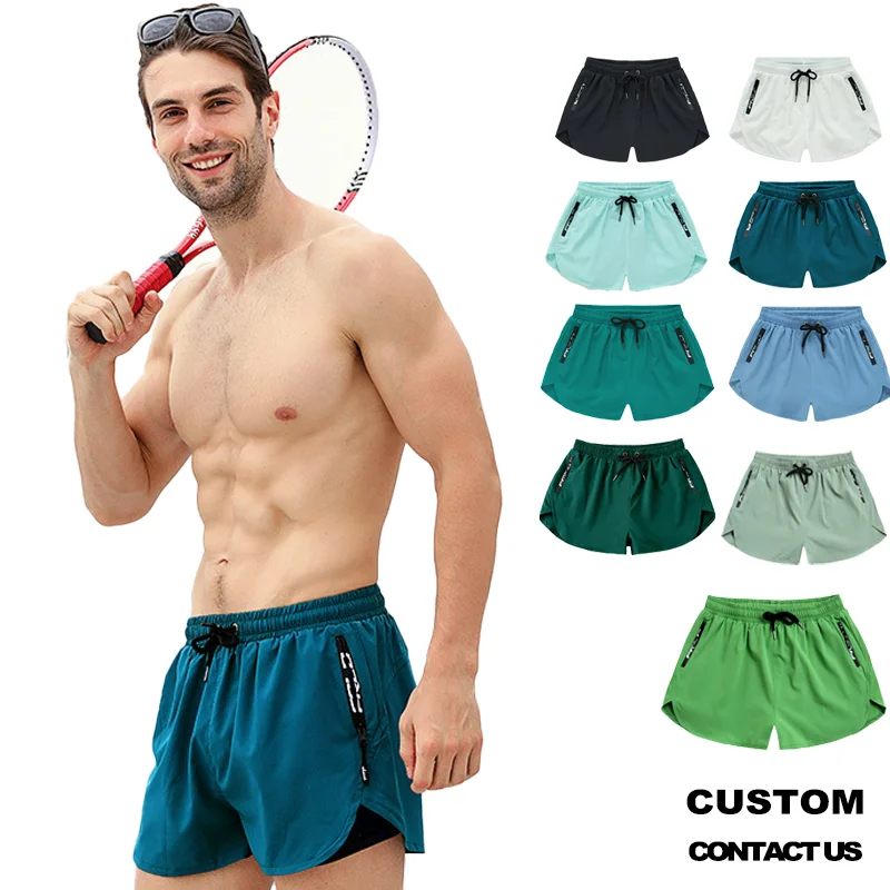 Custom Beach Training S Men Volleyball Surf Swimming Sport Trunks Summer Swimwear 2 in 1 Lined Gym Fiess Athletic443_voghion.com
