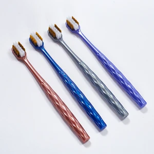 Luxury Disposable Nylon Toothbrush with Soft Bristle Plastic Handle Biodegradable for Adults Wholesale Factory Price Home Use