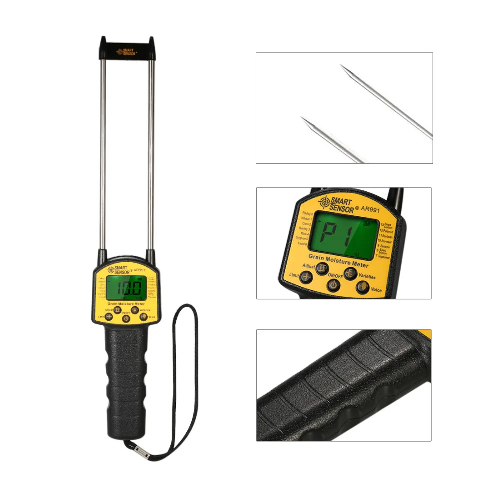 Grain Moisture Meter Digital Moisture Meter Smart Sensor AR991 Use For Corn,W… 