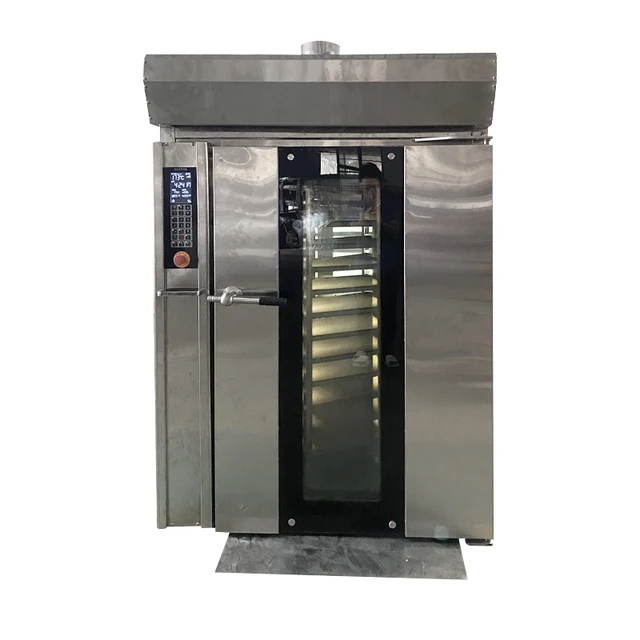 High Quality and Long Service Life 12-tray Gas-fired Hot air Rotary Oven Commercial Pizza Ovens