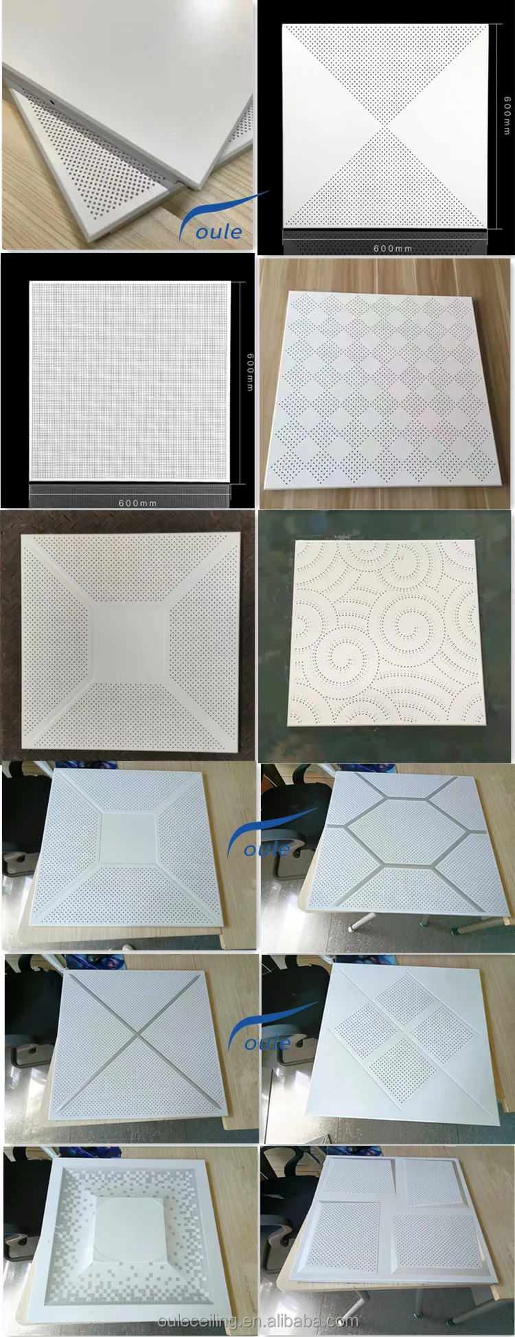 2021 New Design Popular Decorative 600*600 Ceiling Panels Aluminum ...