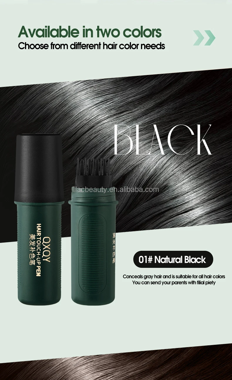 QXQY Hair Color Touch-Up Stick Natural Gray Hair Coverage  Lightweight Portable  2-in-1 Hair Color Touch-Up Stick with Comb