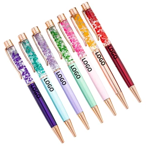 P5027 Custom Ballpoint Pen 1.0mm DIY Dry Flower Wholesome Aluminum Promotion Advertising Office Gift Ballpoint Pen Custom