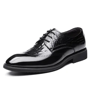 Men Cowhide Leather Dress Shoes  Genuine Leather Lining  Cheap Price Wholesale Formal Shoes  Plus Size 47