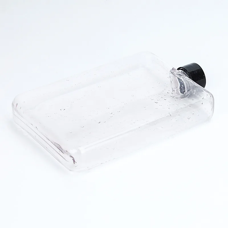 Square Tritan Plastic Customized 500ml Notebook Memo Flat Water Bottle Slim Thin Water Bottle
