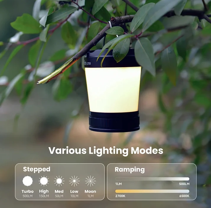 Sofirn IPX8 Waterproof Camping Light Portable  LT1S 21700 USB C Rechargeable Lantern With Power Bank