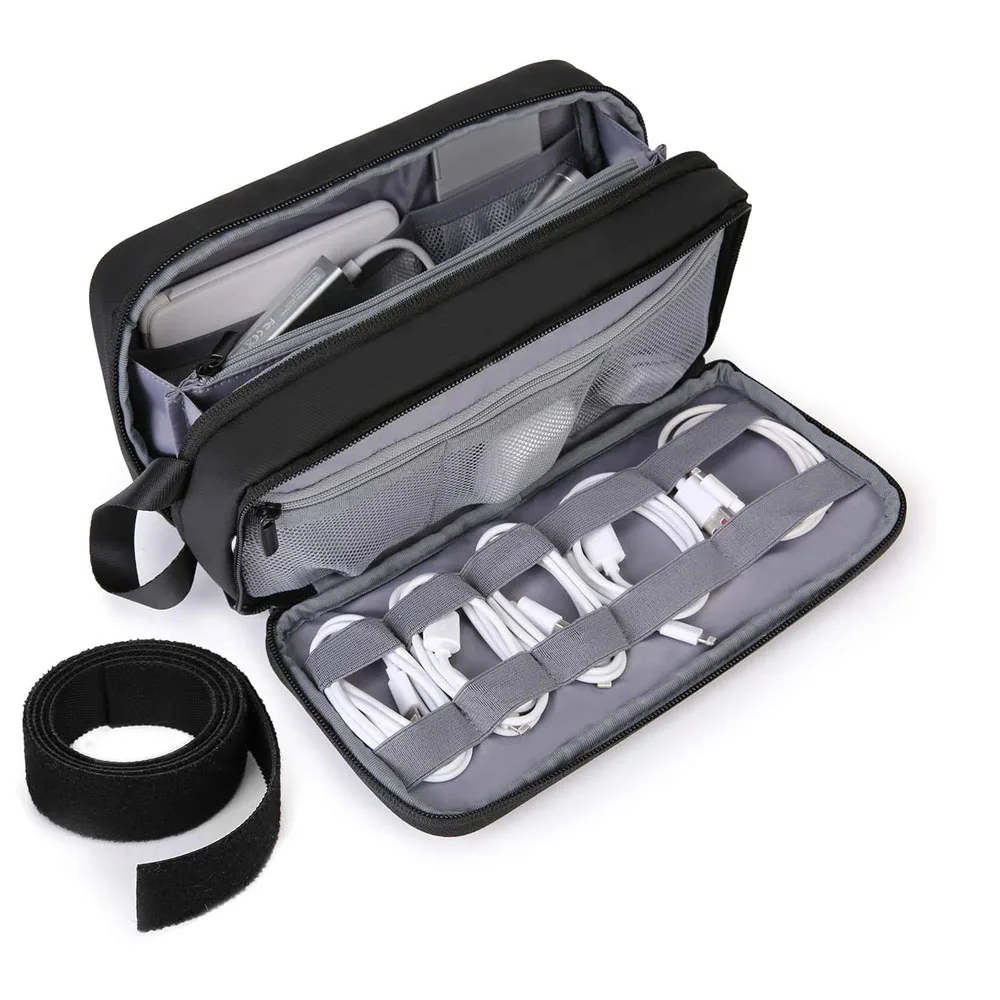 Высококачественный маленький дорожный органайзер для кабеля, электронный органайзер, прочная сумка для хранения зарядного устройства