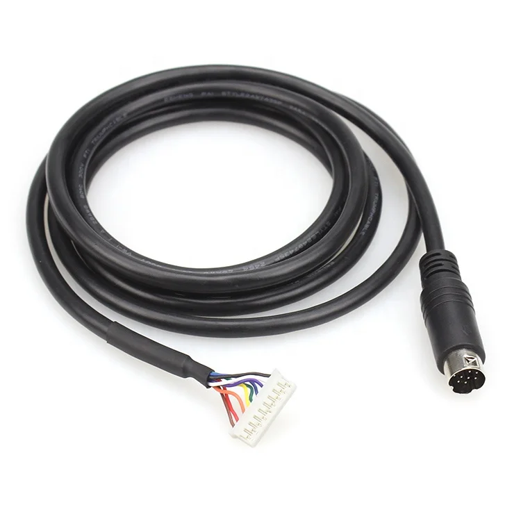 9-Pin Mini DIN to PH2.0 Shielded Extension Cable for Audio Video Industrial Control Factory Automation PLC Systems