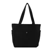 Sac en toile épaisse noire doublé de fermeture éclair
