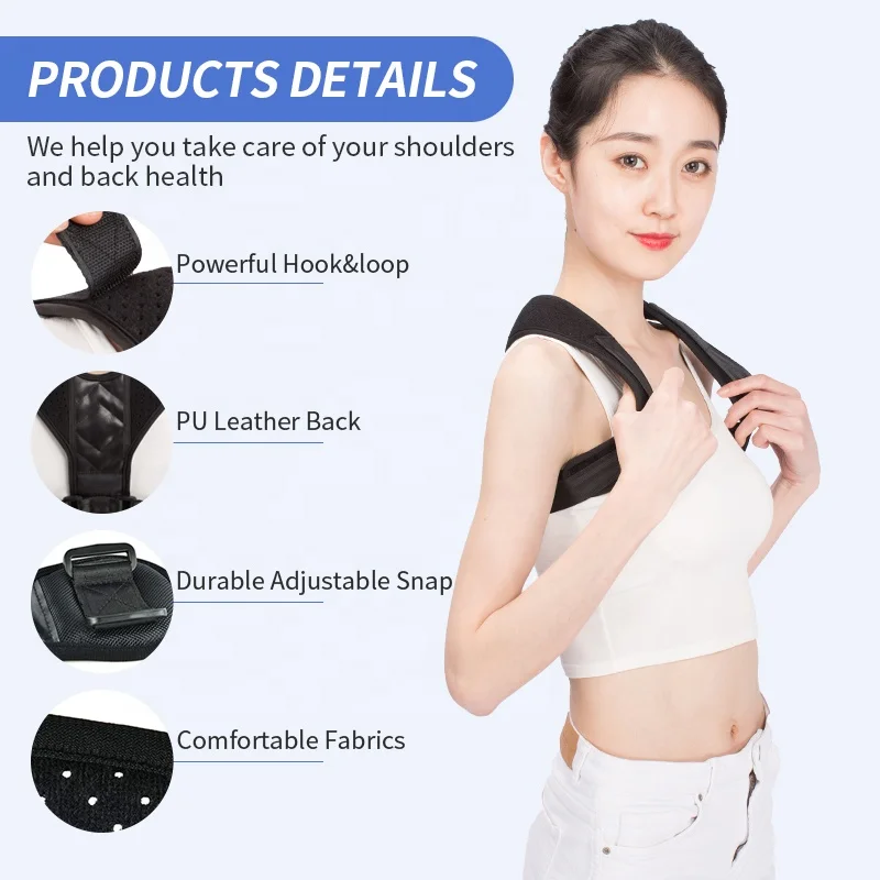 Posture Corrector Back Belt for Back Pain Upper Back Brace Corrector De Postura