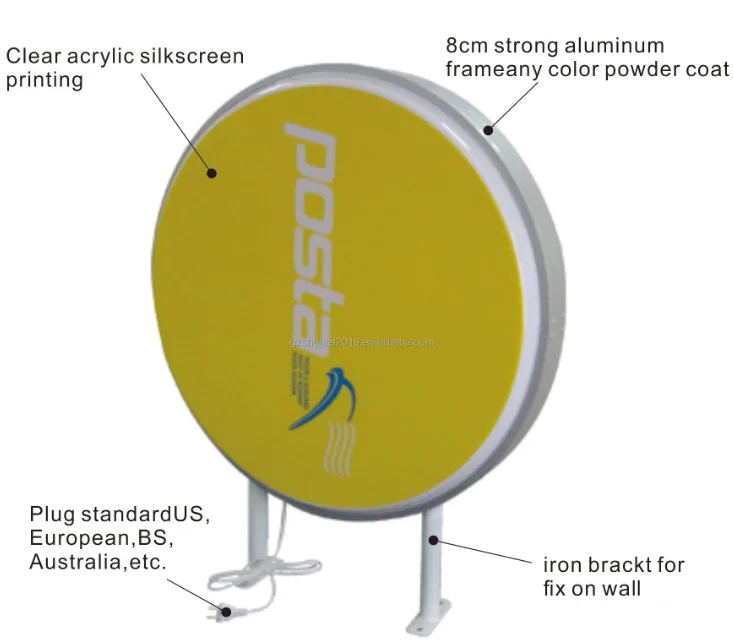 Outdoor Rotating LED Light Sign Rotating Light Box Outdoor Round Led ...