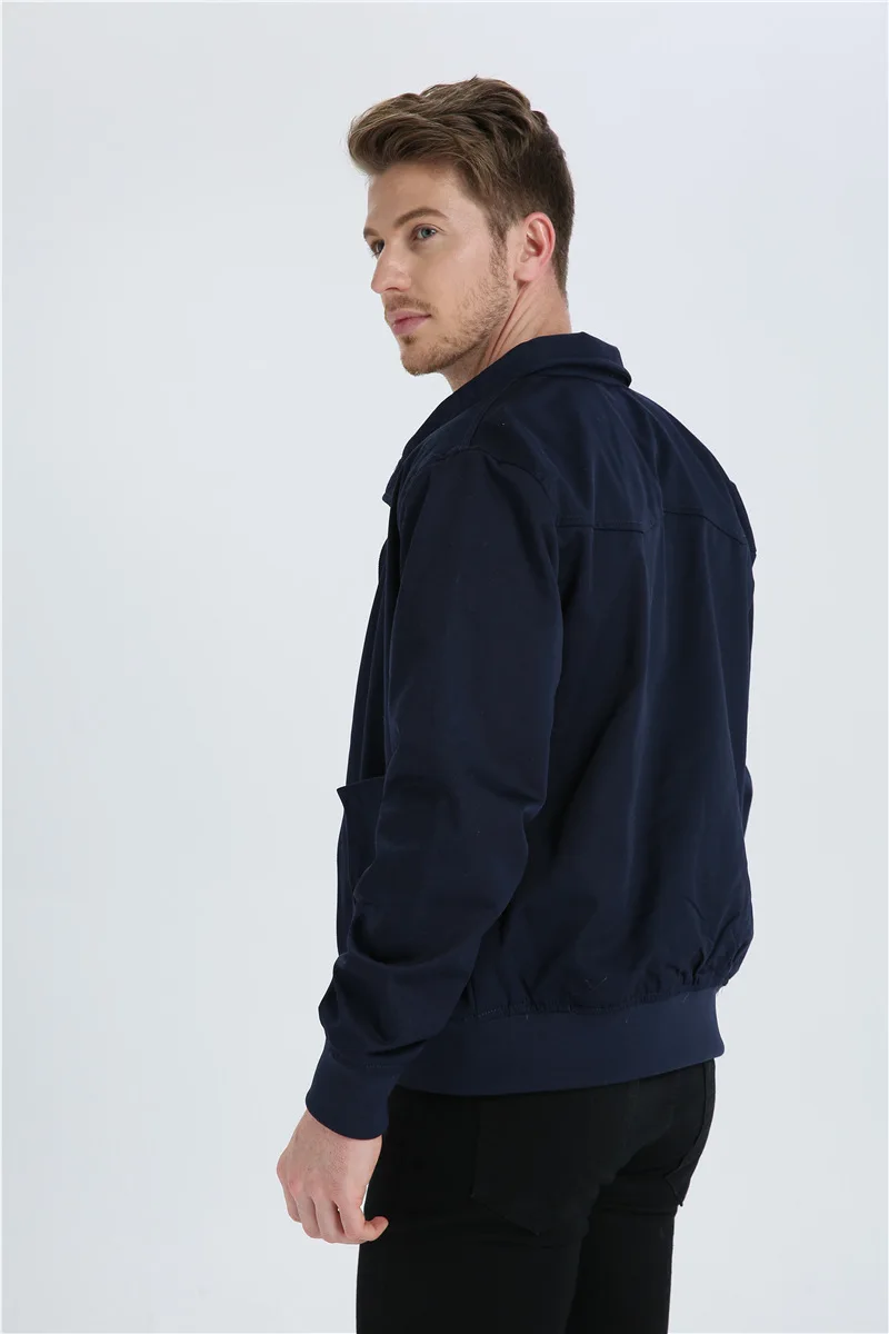 Custom Logo Spring Fall Lapel Jacket Work Harrington Bomber Jackets