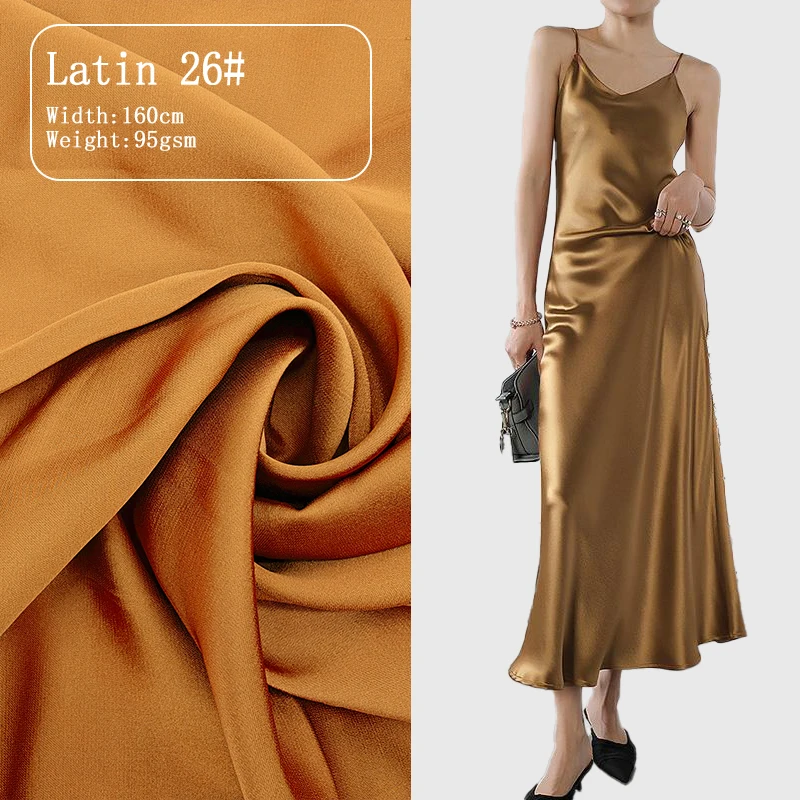 Wholesale Triacetate Matt Satin Silk Fabric Woven Pattern Liquid Satin for  Wedding Dress Decoration Wholesale Satin Silk Fabric