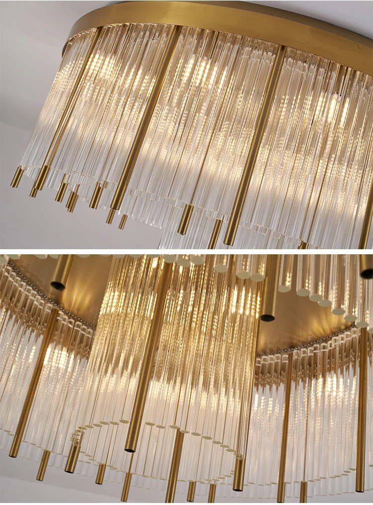 dmu8782 light luxury style indoor decoration lighting custom art frame glass project chandelier -6