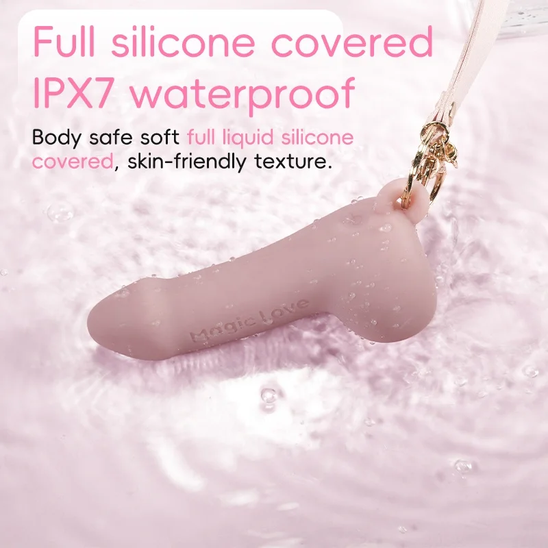 Mini Portable Dildo Vibrator - 100% Waterproof & Silicone Mini Portable Dildo Vibrator - 100% Waterproof & Silicone