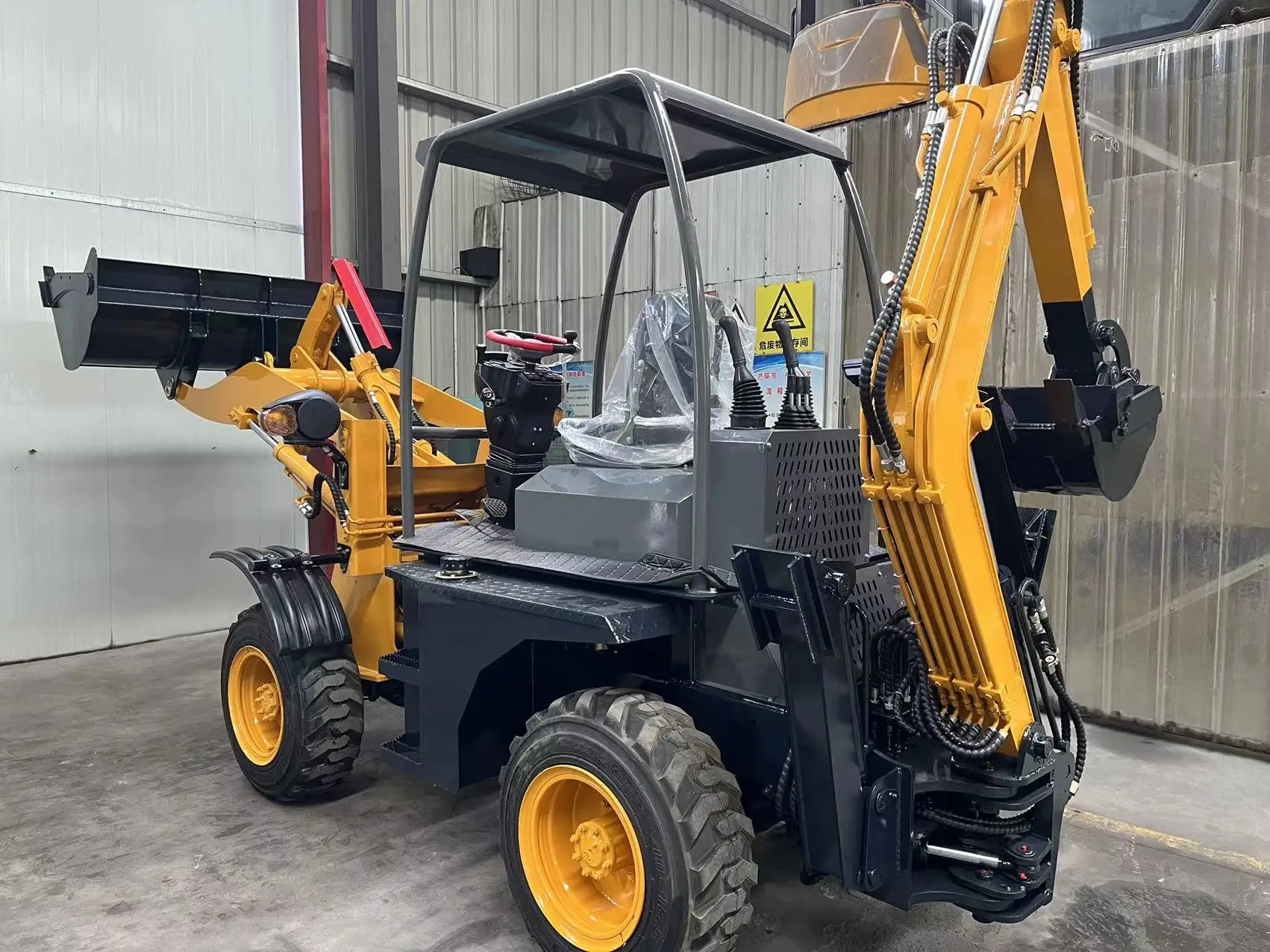 Earthmoving Machinery Backhoe Loaders Small Wheel Loader Backhoe with US EPA Certification for Sale