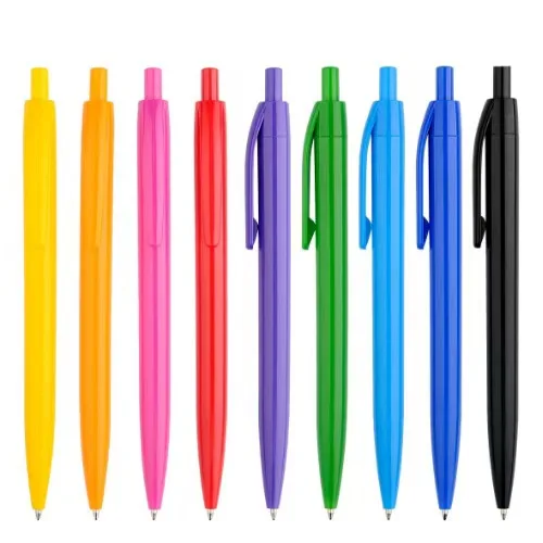 Custom Logo Ballpoint White Plastic Pen 1.0mm Writing Width for Business or Promotion Gift
