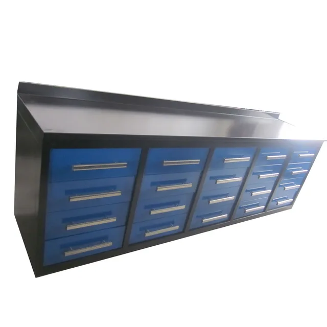 With 12 drawers and 2 doors heavy duty loaded slideway tool cabinet high quality nice looking durable used drawers steel tupe