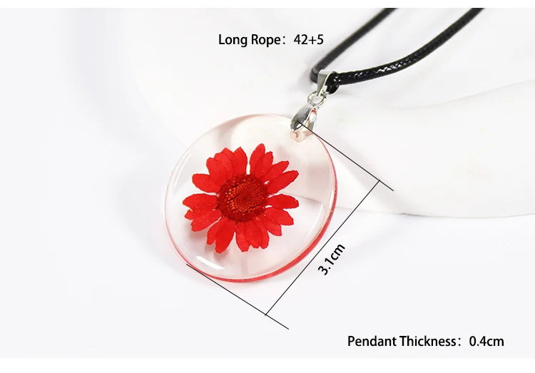 Collana con ciondolo fiore acrilico dopamina Girocollo con