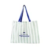 Bolso de lona a rayas azules