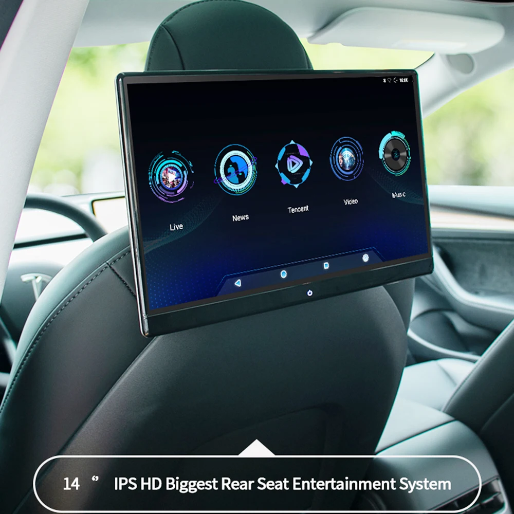 14インチタッチスクリーン Android 車用ヘッドレストモニター/エンタメ