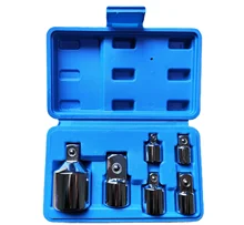 6 piece Durable Chrome-Plated Steel Square Socket Sets DIY Grade Expeditiously Assembled Metric Repair Use Socket Adapter Set