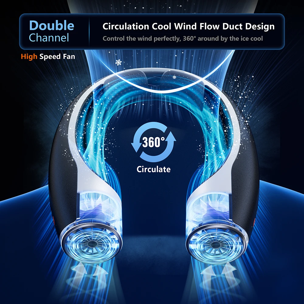 Hanging Neck Fan, Portable, USB, Plastic - detail 2