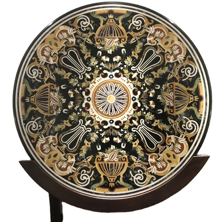 Stone Tile Round Wall Inlay Water Jet Medallion Picture Pattern