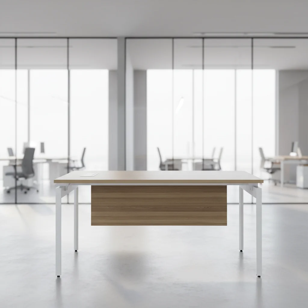 Modern Foldable Standing Office Manager Desk Steel Leg Framework Durable Wood Top Business Conference Tables Office Furniture 4